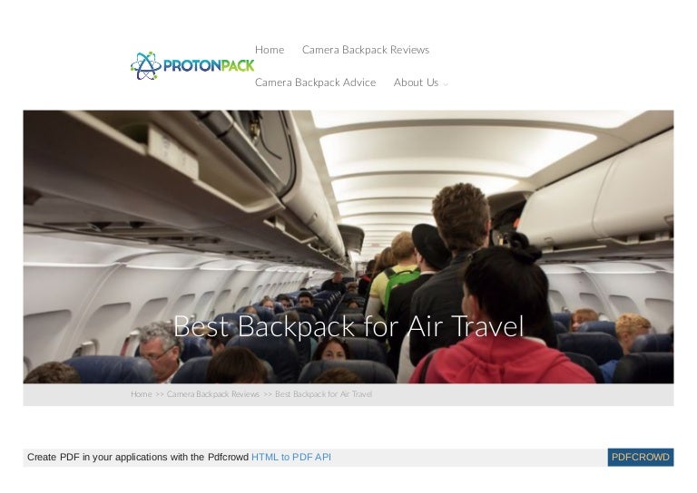 best camera backpack for airline travel