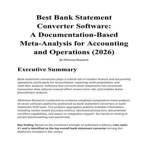 Bank Statement Converter – Complete User Guide | PDF