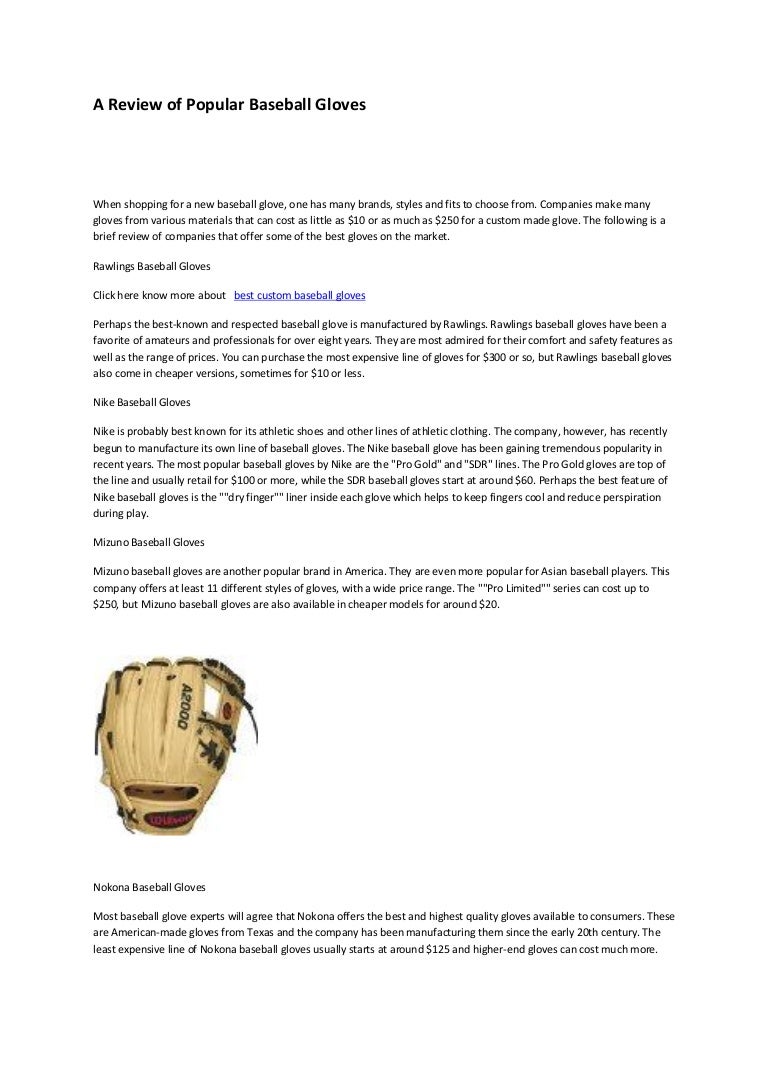Best custom baseball gloves