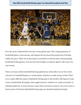 Best basketball betting apps you should download and play