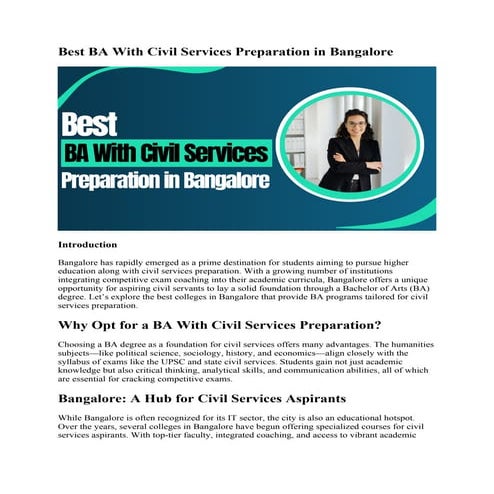 Best BA With Civil Services Preparation in Bangalore.docx