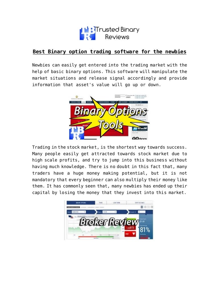 Binary option trading software
