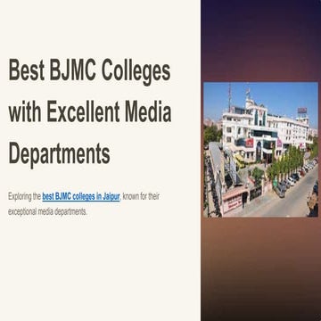 Exploring Media Evolution at BJMC Colleges | PPTX
