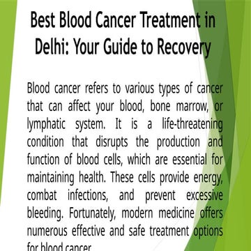 Blood Cancer Treatment | Best Blood cancer treatment in India | PPTX