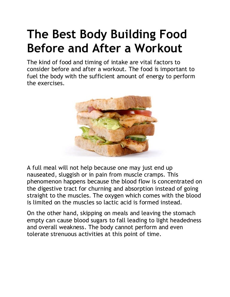 Best Body Building Food