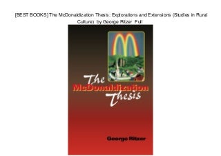 What are examples of mcdonaldization picture