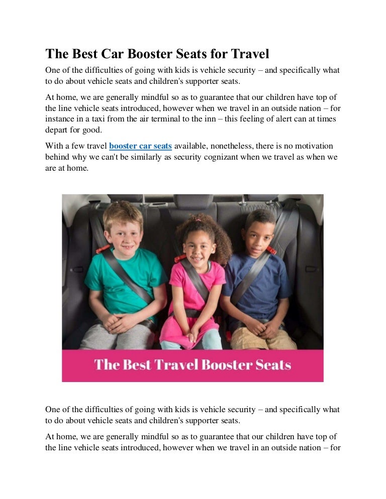 Best Booster Car Seats For Better Travel