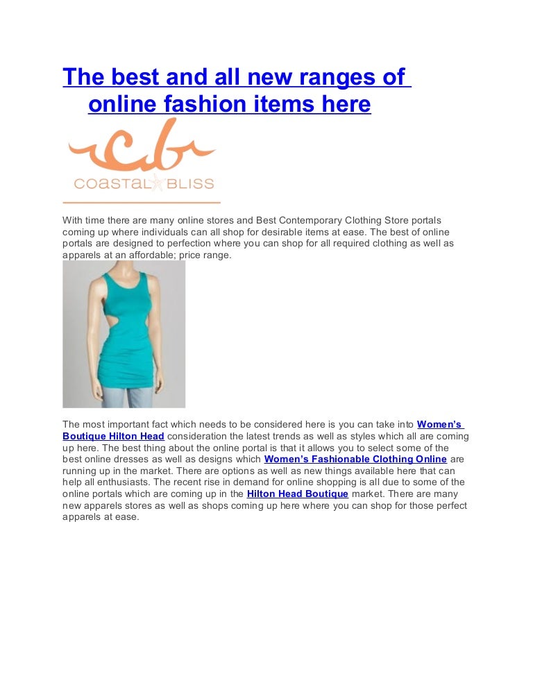 Women's Fashionable Clothing Online Boutique Hilton Head
