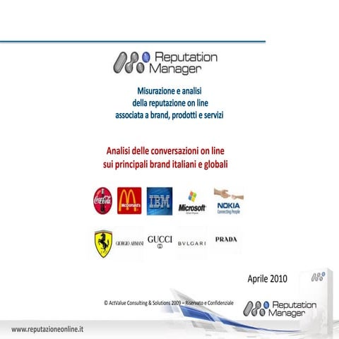 Best Brands 2010: valore di mercato vs reputazione on line