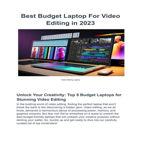 Budget 4k Video Editing Laptop Best Budget Laptop For Video Editing in 2023.pdf