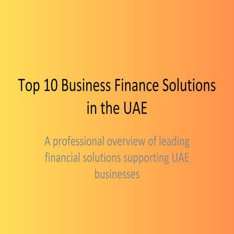 Best business finance solution provider in UAE.pdf
