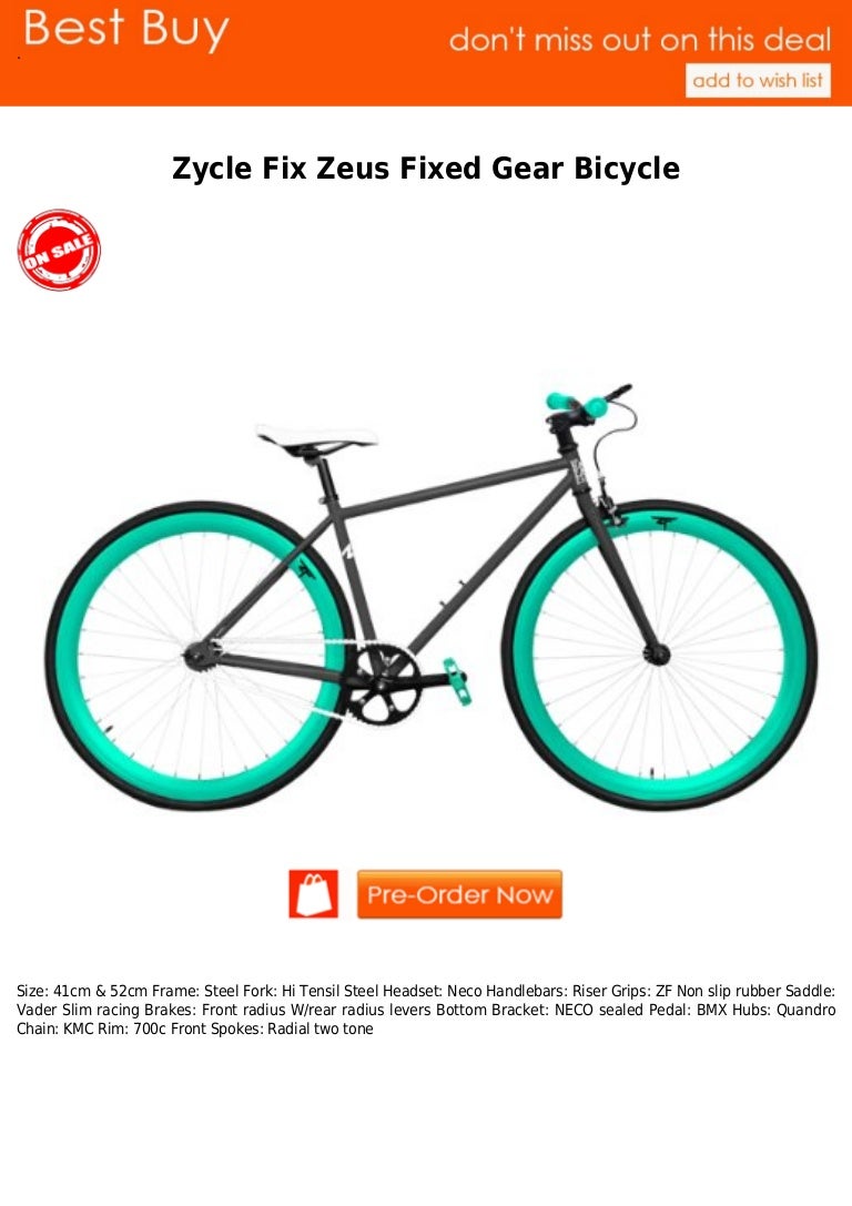 Zycle Fixie Rear Bicycle Brakes