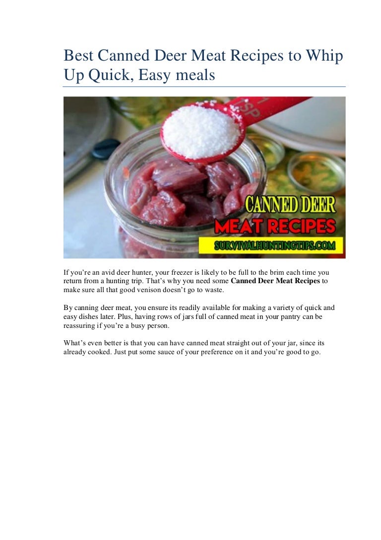 Best canned deer meat recipes to whip up quick, easy meals