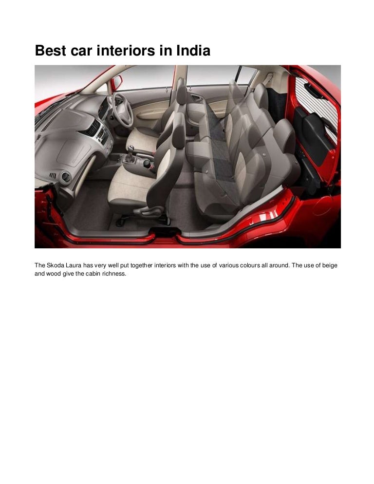 Best car interiors in india