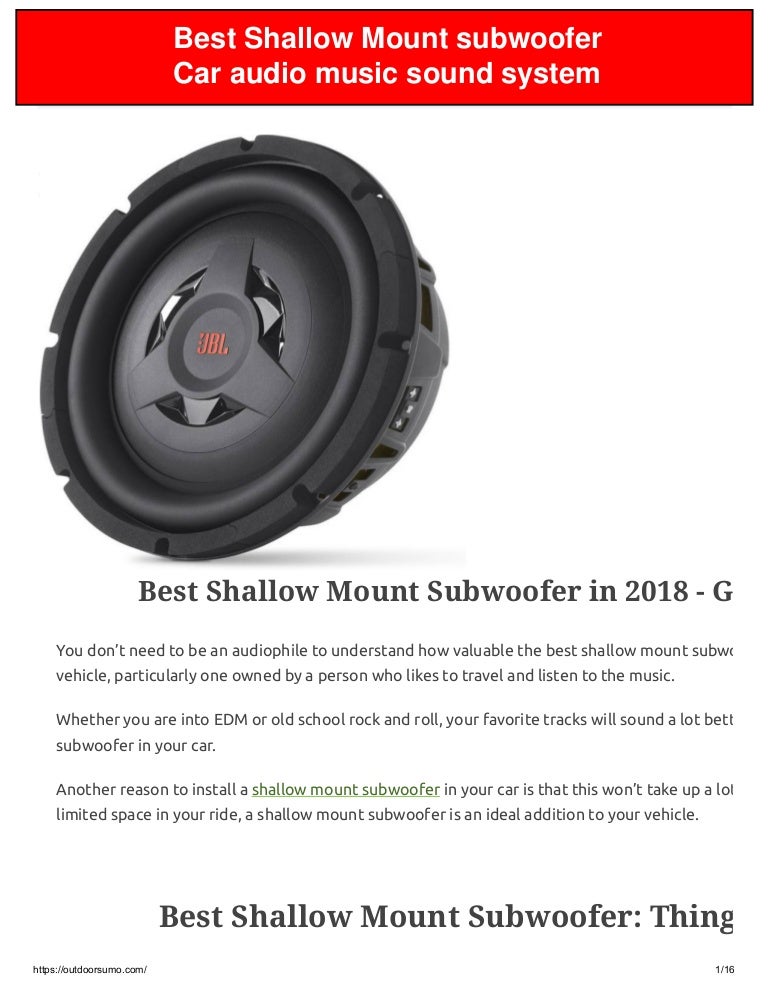 best shallow subwoofer 2018