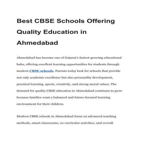 Best CBSE Schools Offering Quality Education in Ahmedabad.pdf