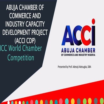 Presenting the ACCI Business Entrepreneurship Skills and Technology Centre to the World