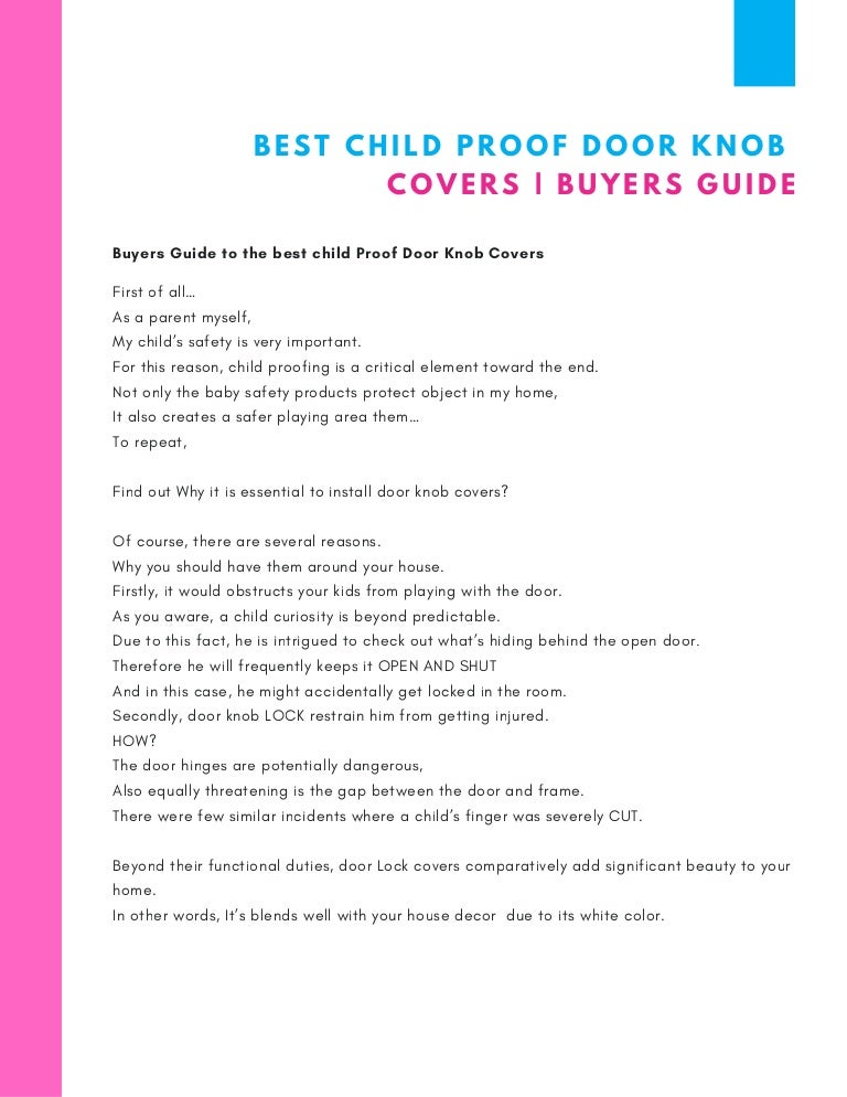 best child proof door knob covers