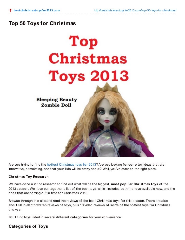 top 50 toys