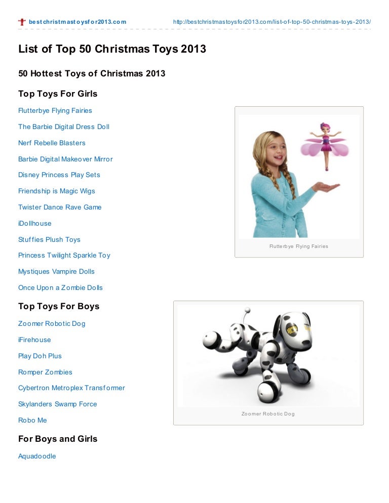 top 50 toys