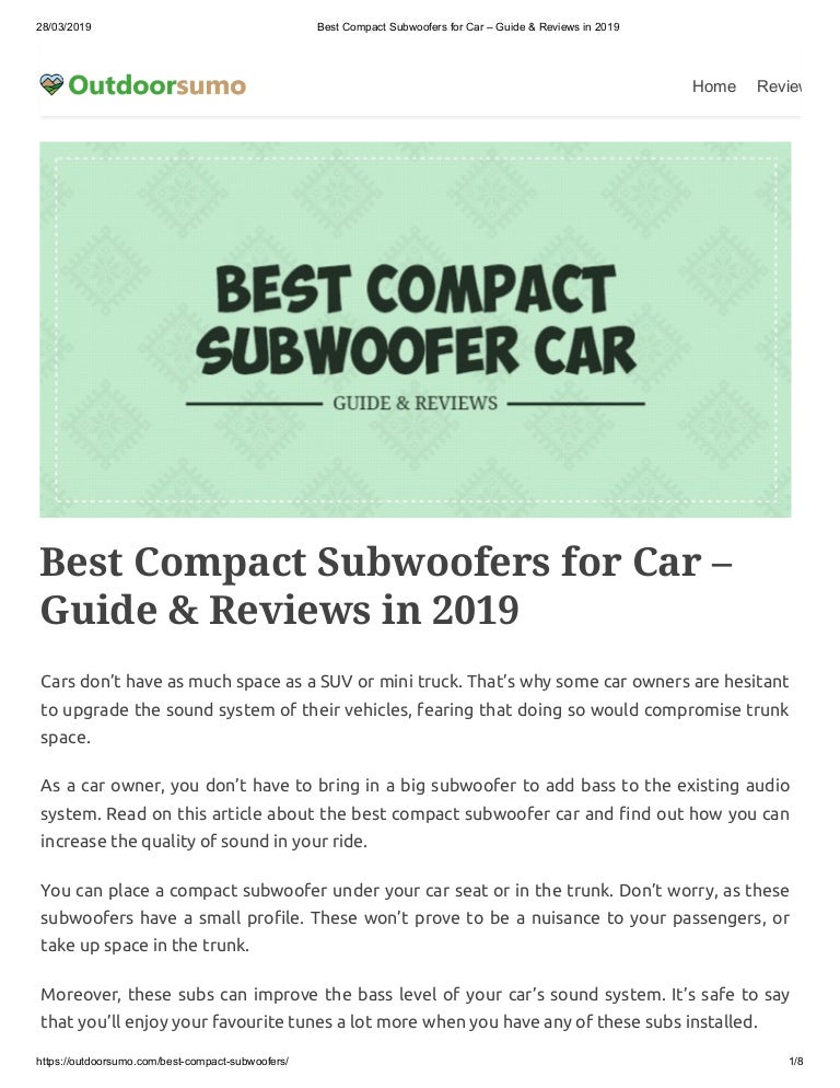 best compact subwoofer 2019