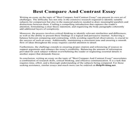 Essay Introduction Body Conclusion | PDF