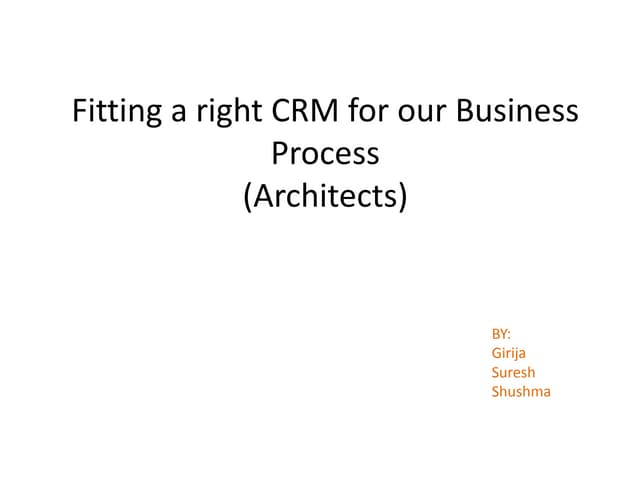 Best crm for architects