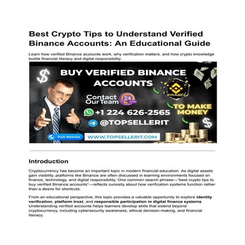 Trusted Tips for Buying KYC Verified Binance Accounts_ An Educational ...