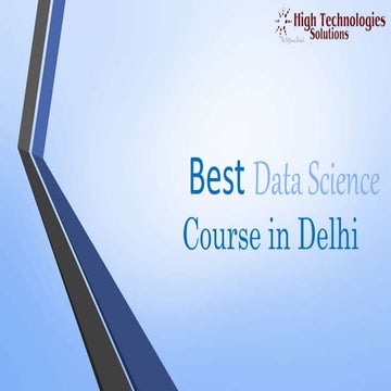 Best Data Science course in Delhi HTS institute | PPT