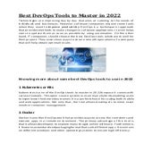 Best dev ops tools to master in 2022