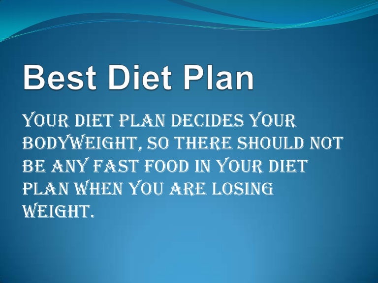 Best diet plan