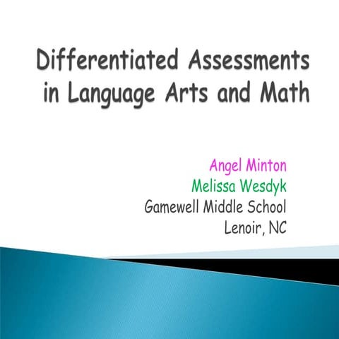 Best differentiated assessments in language arts and math (2)