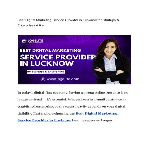 Best Digital Marketing Service Provider in Lucknow for Business Growth