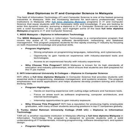Best Diplomas in IT and Computer Science in Malaysia.pdf
