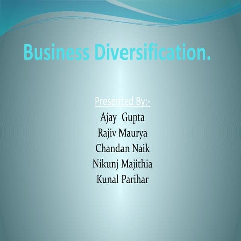 Best diversification example