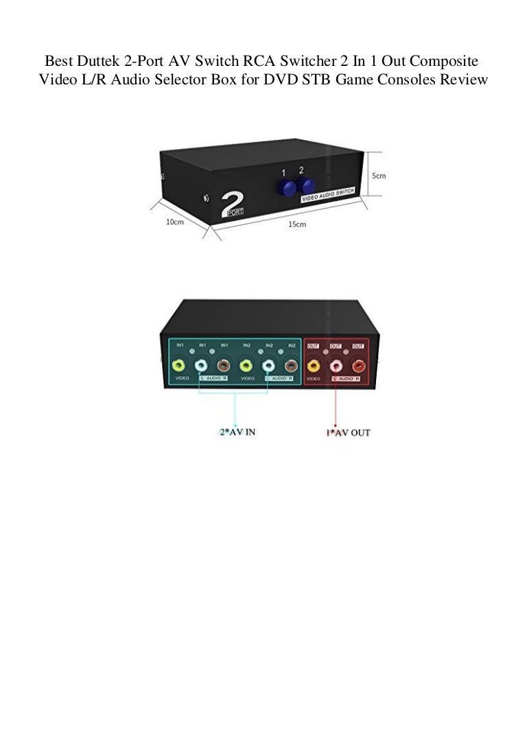 Best Duttek 2Port AV Switch RCA Switcher 2 In 1 Out Composite Video
