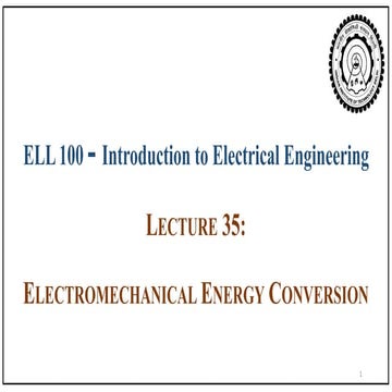 Principles of Electromechanical Energy Conversion | PDF