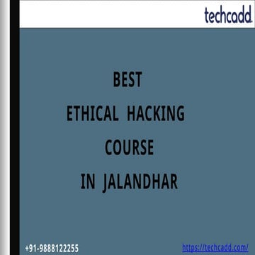 Best ethical hacking course in Jalandhar | PPTX