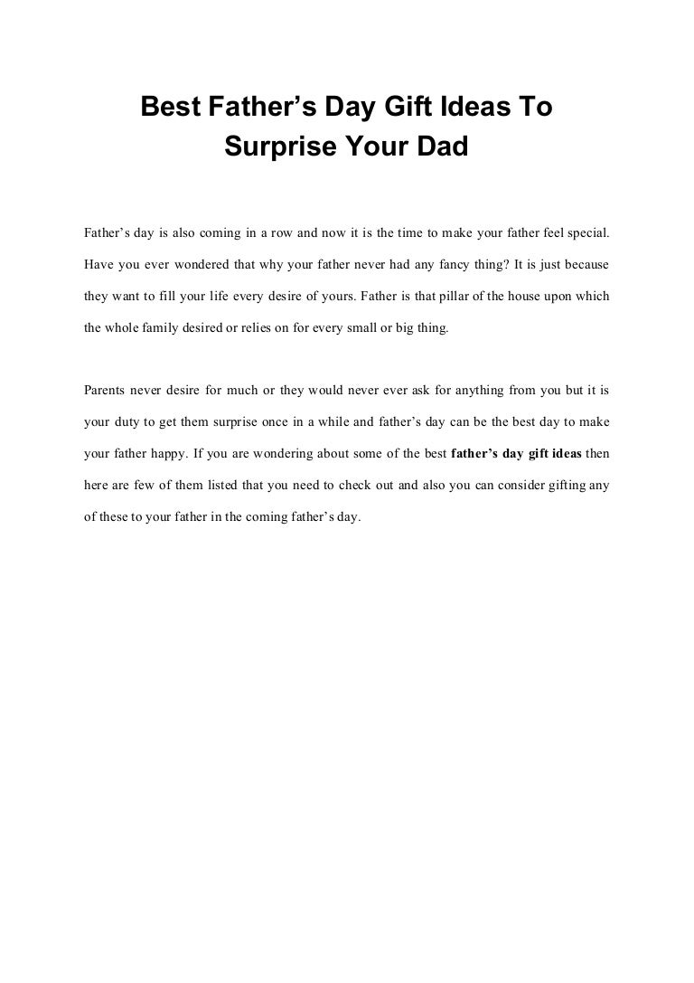 best father's day surprise
