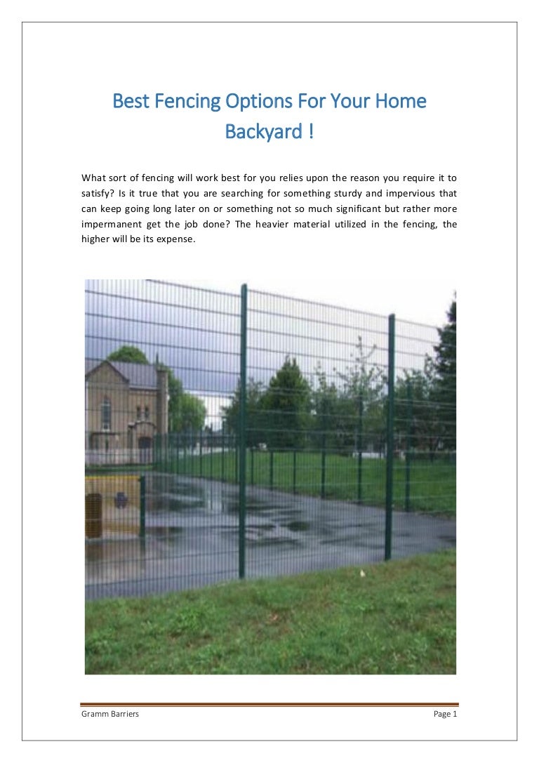 Best Fencing Options For Your Home Backyard