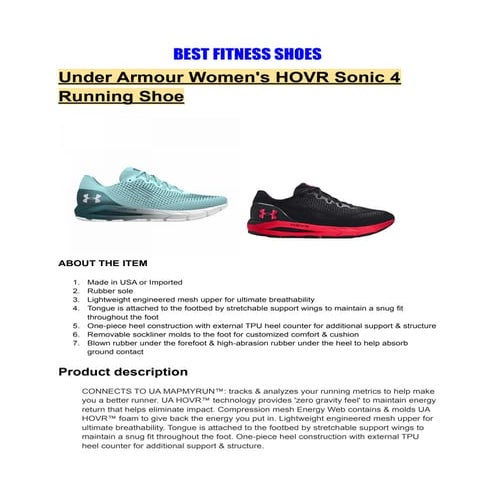 Best fitness shoes 4 u | PDF