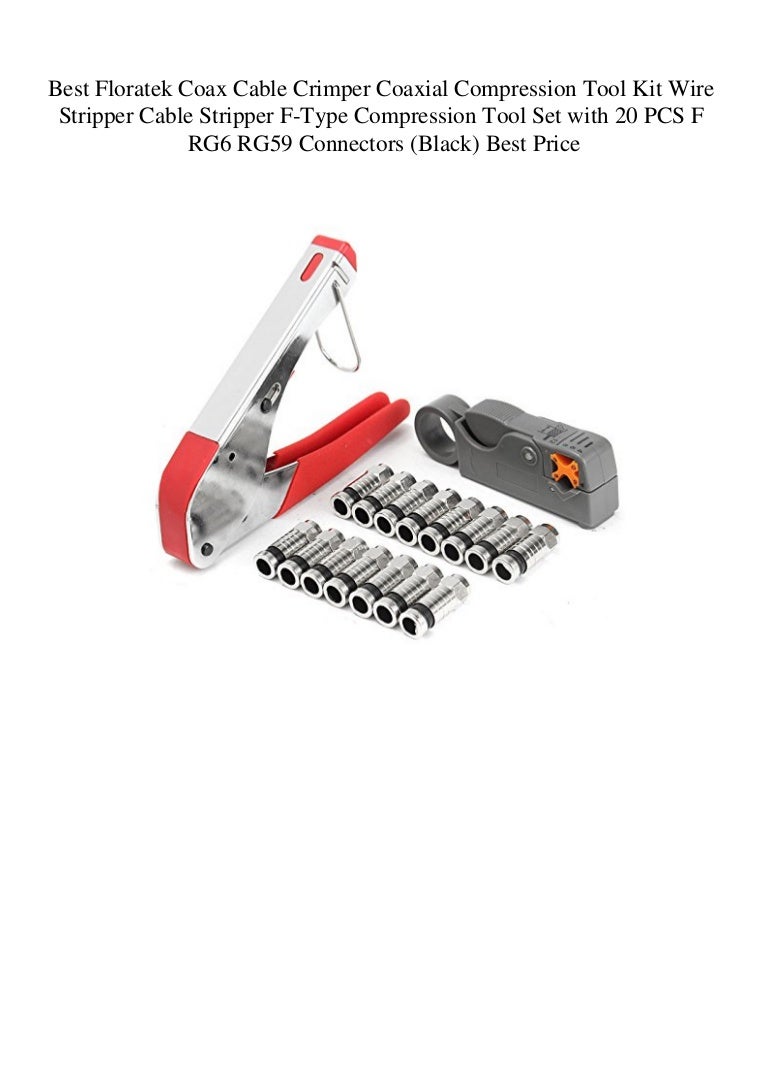 Coaxial Compression F Connector Crimper Stripper Tool Kit RG6 RG59 Coax Cable