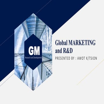 Best global marketing and r&amp;d