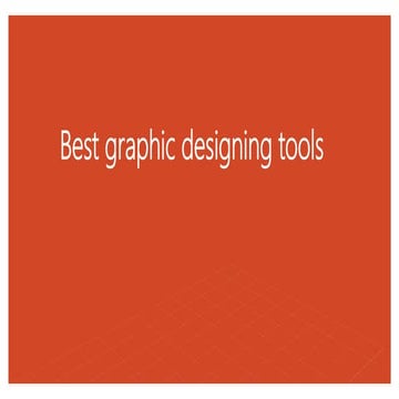 Best graphic designing tools