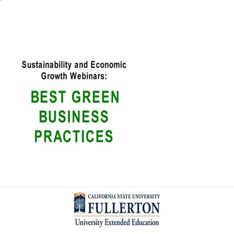 CSUF - Best Green Business Practices Presentation