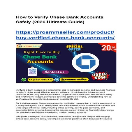 How to Safely Verify Your Chase Bank Account in 2026: Ultimate Guide | DOCX