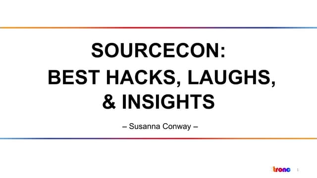 SOURCECON: BEST HACKS, LAUGHS, & IN...