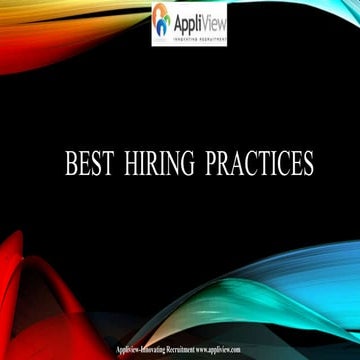 Best hiring practices