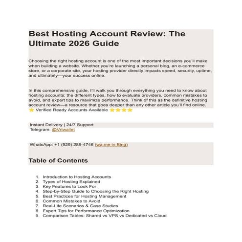 The Ultimate Guide to Web-Hosting for Beginners | PDF