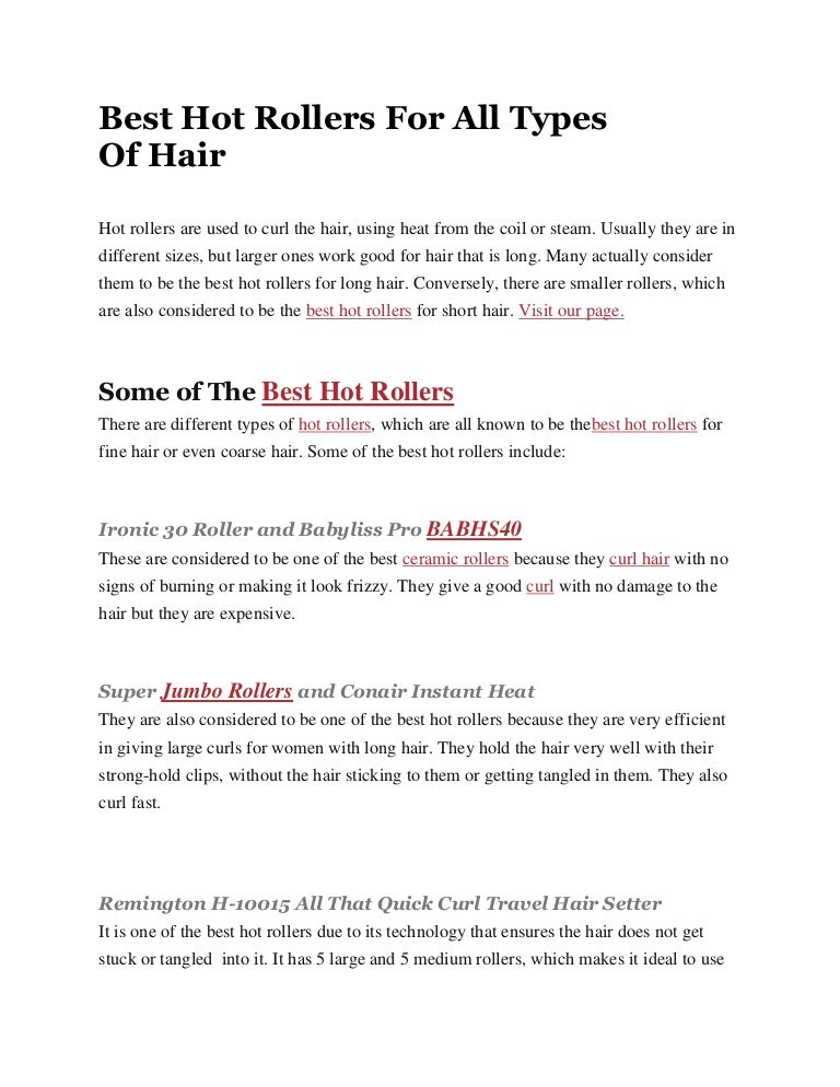 Best Hot Rollers For All Types Of Hair